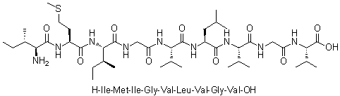 CAS 登录号：205747-96-2, L-异亮氨酰-L-蛋氨酰-L-异亮氨酰甘氨酰-L-缬氨酰-L-亮氨酰-L-缬氨酰甘氨酰-L-缬氨酸