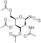 structure of CAS# 20590-45-8, 2-乙酰氨基-2-脱氧-3,4,6-O-三乙酰基-beta-D-吡喃葡萄糖异硫氰酸酯