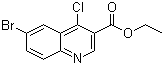 6-溴-4-氯-3-喹啉羧酸乙酯分子结构 (CAS 206257-39-8)