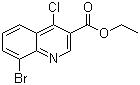 structure of CAS# 206258-97-1, 8-溴-4-氯-3-喹啉羧酸乙酯
