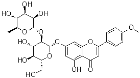 CAS 登录号：20633-93-6, 刺槐黄素 7-O-新橘皮糖苷