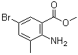 structure of CAS# 206548-14-3, Methyl 2-amino-5-bromo-3-methylbenzoate