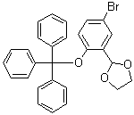 2-[5-溴-2-(三苯基甲氧基)苯基]-1,3-二氧杂环戊烷分子结构 (CAS 206860-51-7)