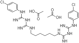 醋酸氯己定分子结构 (CAS 206986-79-0)