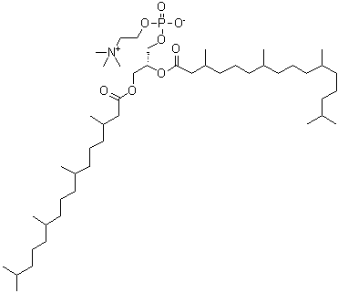 L-二植烷酰基磷脂酰胆碱分子结构 (CAS 207131-40-6)