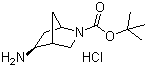 structure of CAS# 207405-66-1, (1R,4R,5R)-rel-5-Amino-2-azabicyclo[2.2.1]heptane-2-carboxylic acid tert-butyl ester hydrochloride