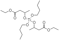 二丁氧基双(乙酰乙酸乙酯)钛酸酯分子结构 (CAS 20753-28-0)