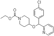 4-[(4-氯苯基)-2-吡啶基甲氧基]-1-哌啶甲酸乙酯分子结构 (CAS 207726-35-0)