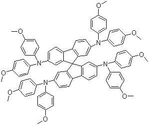 structure of CAS# 207739-72-8, 2,2',7,7'-四[N,N-二(4-甲氧基苯基)氨基]-9,9'-螺二芴