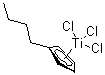 (丁基环戊二烯基)三氯化钛分子结构 (CAS 207740-58-7)