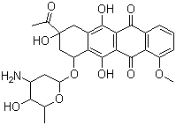 structure of CAS# 20830-81-3, Daunorubicin