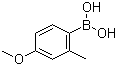 4-甲氧基-2-甲基苯硼酸分子结构 (CAS 208399-66-0)