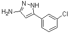 3-氨基-5-(3-氯苯基)-1H-吡唑分子结构 (CAS 208519-09-9)