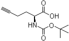 (2S)-2-[[叔丁氧羰基]氨基]-5-己炔酸分子结构 (CAS 208522-16-1)