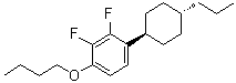 1-丁氧基-2,3-二氟-4-(反式-4-丙基环己基)苯分子结构 (CAS 208709-55-1)