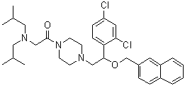 structure of CAS# 2088939-99-3, 2-[双(2-甲基丙基)氨基]-1-[4-[2-(2,4-二氯苯基)-2-(2-萘基甲氧基)乙基]-1-哌嗪基]乙酮