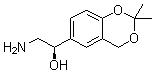 (R)-2-氨基-1-(2,2-二甲基-4H-1,3-苯并二恶英-6-基)乙醇分子结构 (CAS 208925-08-0)