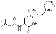 N-叔丁氧羰基-1-苄基-L-组氨酸分子结构 (CAS 20898-44-6)