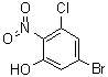 5-溴-3-氯-2-硝基苯酚分子结构 (CAS 2090301-02-1)
