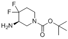 叔-丁基(3R)-3-氨基-4,4-二氟哌啶-1-羧酸酯分子结构 (CAS 2091351-96-9)