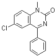 6-氯-4-苯基-1-甲基-2(1H)-喹唑啉酮分子结构 (CAS 20927-53-1)