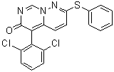 structure of CAS# 209409-98-3, 5-(2,6-二氯苯基)-2-(苯硫基)-6H-嘧啶并[1,6-b]哒嗪-6-酮
