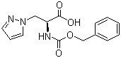 structure of CAS# 20945-53-3, (S)-2-[(苄氧羰基)氨基]-3-(1H-吡唑-1-基)丙酸