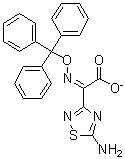 (alphaZ)-5-氨基-alpha-[(三苯基甲氧基)亚氨基]-1,2,4-噻二唑-3-乙酸离子分子结构 (CAS 209467-88-9)