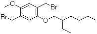 1,4-二(溴甲基)-2-甲氧基-5-(2-乙基己氧基)苯分子结构 (CAS 209625-37-6)