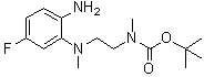 structure of CAS# 2097165-02-9, N-[2-[(2-Amino-5-fluorophenyl)methylamino]ethyl]-N-methylcarbamic acid 1,1-dimethylethyl ester