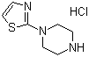 1-(噻唑-2-基)哌嗪盐酸盐分子结构 (CAS 209733-13-1)
