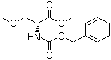 O-甲基-N-[苄氧羰基]-D-丝氨酸甲酯分子结构 (CAS 209804-17-1)