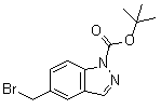 structure of CAS# 209804-25-1, 5-(Bromomethyl)-1H-indazole-1-carboxylic acid 1,1-dimethylethyl ester