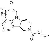 structure of CAS# 2098497-32-4, (4aS,9bR)-乙基6-溴-5-(2-(甲基氨基)-2-氧代乙基)-3,4,4a,5-四氢-1H-吡啶并[4,3-b]吲哚-2(9bH)-羧酸酯