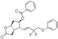 (3aR,4R,5R,6aS)-5-(苯甲酰氧基)-4-[(1E)-3,3-二氟-4-苯氧基-1-丁烯基]六氢-2H-环戊二烯并[b]呋喃-2-酮分子结构 (CAS 209861-00-7)