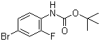 N-Boc-4-溴-2-氟苯胺分子结构 (CAS 209958-42-9)
