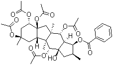 5,8,9,10,14-Pentaacetoxy-3-benzoyloxy-15-hydroxypepluane分子结构 (CAS 210108-91-1)