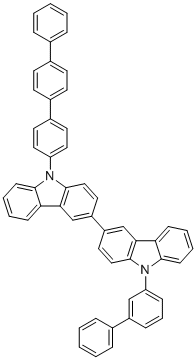 9-([1,1'-联苯]-3-基)-9'-([1,1':4',1''-三联苯]-4-基)-9H,9'H-3,3'-联咔唑分子结构 (CAS 2101561-65-1)