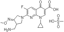 structure of CAS# 210353-53-0, Gemifioxacin mesylate