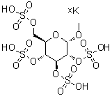 CAS 登录号：210357-34-9, 甲基 alpha-D-吡喃葡萄糖苷四(硫酸氢酯)钾盐