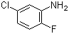 structure of CAS# 2106-05-0, 5-Chloro-2-fluoroaniline
