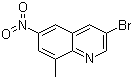 structure of CAS# 210708-22-8, 3-溴-8-甲基-6-硝基喹啉