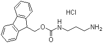 N-芴甲氧羰基-1,3-丙二胺盐酸盐分子结构 (CAS 210767-37-6)