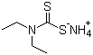structure of CAS# 21124-33-4, N,N-二乙基二硫代氨基甲酸铵