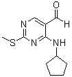 4-环戊基氨基-2-甲硫基嘧啶-5-甲醛分子结构 (CAS 211245-64-6)