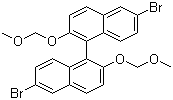 (R)-(+)-6,6'-二溴-2,2'-双(甲氧基甲氧基)-1,1'-联萘分子结构 (CAS 211560-97-3)