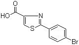 structure of CAS# 21160-50-9, 2-(4-溴苯基)-1,3-噻唑-4-甲酸