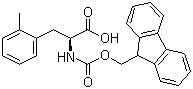 Fmoc-L-2-甲基苯丙氨酸分子结构 (CAS 211637-75-1)