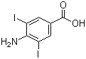 structure of CAS# 2122-61-4, 4-氨基-3,5-二碘苯甲酸