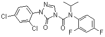 1-(2,4-二氯苯基)-N-(2,4-二氟苯基)-1,5-二氢-N-异丙基-5-氧代-4H-1,2,4-三氮唑-4-甲酰胺分子结构 (CAS 212201-70-2)